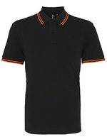Men´s Classic Fit Tipped Polo – Black/Orange