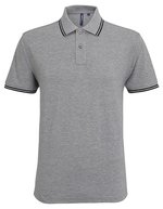 Men´s Classic Fit Tipped Polo – Heather Grey/Black