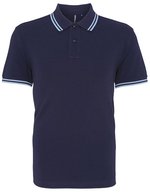 Men´s Classic Fit Tipped Polo – Navy/Cornflower