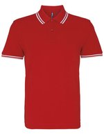 Men´s Classic Fit Tipped Polo – Red/White