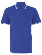 Men´s Classic Fit Tipped Polo – Royal/White