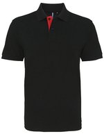 Men´s Classic Fit Contrast Polo – Black/Red