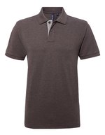 Men´s Classic Fit Contrast Polo – Charcoal/Heather Grey