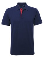 Men´s Classic Fit Contrast Polo – Navy/Red