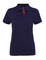 Women´s Classic Fit Contrast Polo – Navy/Red