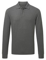 Men´s Classic Fit Long Sleeved Polo – Charcoal
