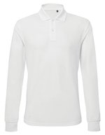 Men´s Classic Fit Long Sleeved Polo – White