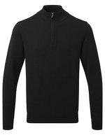 Men´s Cotton Blend 1/4 Zip Sweater – Black