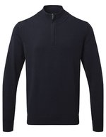 Men´s Cotton Blend 1/4 Zip Sweater – French Navy