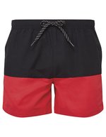Men´s Block Colour Swim Shorts – Black/Red