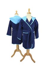 Boyzz&Girlzz® Hooded Bathrobe – French Navy/Fire Red