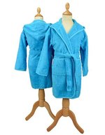 Boyzz&Girlzz® Hooded Bathrobe – Aqua Blue/Aqua Blue