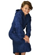 ARTG Baumwoll-Bademantel mit Kapuze 400 g/m², White/Anthracite Grey 116/128, AR021 – Blu navy francese/Blu navy francese