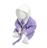 Babiezz® Bathrobe With Hood – French Navy/Fire Red