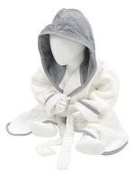 Babiezz® Bathrobe With Hood – White/Anthracite Grey