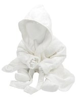 ARTG Kuschel-Bademantel mit Kapuze aus Baumwolle, Light Blue/Light Blue 68/74, AR022 – Bianco/Bianco