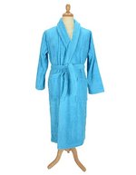 Bathrobe Shawl Collar – Aqua Blue