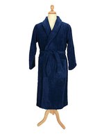 ARTG Bademantel mit Schalkragen, 100% Baumwolle, Lime Green S/M, AR025 – French Navy