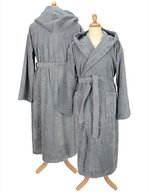Bathrobe With Hood – Anthracite Grey