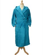ARTG Bademantel mit Kapuze aus Baumwolle, Army Green L/XL, AR026 – Blu profondo