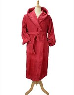 ARTG Bademantel mit Kapuze aus Baumwolle, Army Green L/XL, AR026 – Rosso profondo