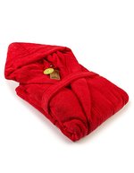 ARTG Bademantel mit Kapuze aus Baumwolle, Army Green L/XL, AR026 – Rosso fuoco