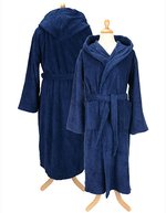 ARTG Bademantel mit Kapuze aus Baumwolle, Army Green L/XL, AR026 – Blu navy francese