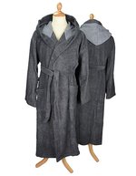 ARTG Bademantel mit Kapuze aus Baumwolle, Army Green L/XL, AR026 – Grafite/Antracite Grigio