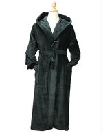 ARTG Deluxe Velours Bademantel mit Kapuze – Very Black