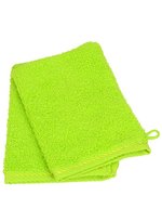 ARTG Waschhandschuh mit Satin-Streifen 2023, Light Purple 16 x 22 cm, AR033 – Vert citron