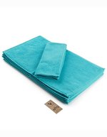 ARTG Gästehandtuch mit Satinstreifen – Aqua Blue