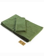 ARTG Gästehandtuch mit Satinstreifen – Army Green