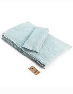 ARTG Gästehandtuch mit Satinstreifen – Light Blue