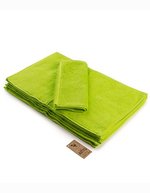 ARTG Gästehandtuch mit Satinstreifen, Ivory 30 x 50 cm, AR034 – Verde lime