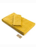 ARTG Gästehandtuch mit Satinstreifen, Ivory 30 x 50 cm, AR034 – Senape