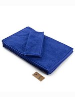 ARTG Gästehandtuch mit Satinstreifen, Ivory 30 x 50 cm, AR034 – Vero Blu
