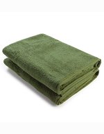 ARTG Badetuch mit Satinstreifen – Army Green