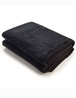 ARTG Badetuch mit Satinstreifen – Black
