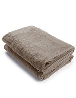 ARTG Badetuch mit Satinstreifen, Light Grey 70 x 140 cm, AR036 – Cappuccino