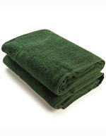 ARTG Badetuch mit Satinstreifen, Light Grey 70 x 140 cm, AR036 – Verde scuro
