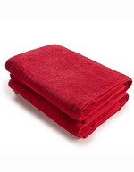 ARTG Badetuch mit Satinstreifen, Light Grey 70 x 140 cm, AR036 – Rosso profondo