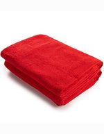 ARTG Badetuch mit Satinstreifen, Light Grey 70 x 140 cm, AR036 – Rosso fuoco