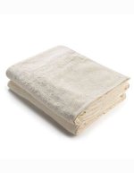 ARTG Badetuch mit Satinstreifen, Light Grey 70 x 140 cm, AR036 – Avorio