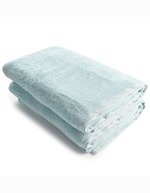 ARTG Badetuch mit Satinstreifen, Light Grey 70 x 140 cm, AR036 – Azzurro chiaro