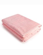 ARTG Badetuch mit Satinstreifen, Light Grey 70 x 140 cm, AR036 – Rosa chiaro