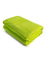 ARTG Badetuch mit Satinstreifen, Light Grey 70 x 140 cm, AR036 – Verde lime