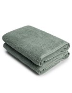 ARTG Badetuch mit Satinstreifen, Light Grey 70 x 140 cm, AR036 – Vecchio Verde