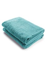 ARTG Badetuch mit Satinstreifen, Light Grey 70 x 140 cm, AR036 – Blu pacifico