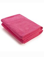 ARTG Badetuch mit Satinstreifen, Light Grey 70 x 140 cm, AR036 – Rosa