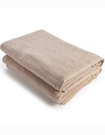 ARTG Badetuch mit Satinstreifen, Light Grey 70 x 140 cm, AR036 – Sabbia